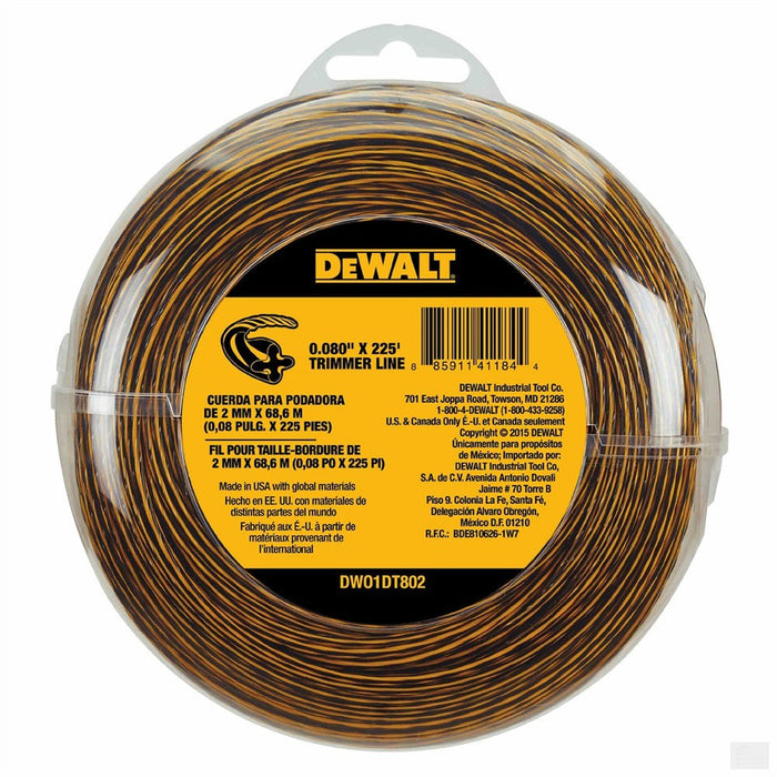 Dewalt 0.080 in x 225' Trimmer Line DWO1DT802