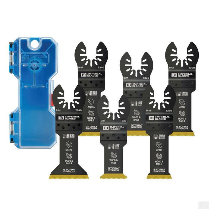 Imperial Blades One Fit Storm Titanium Metal/Wood Variety Pack, 6PC + Free Case [IBOATV-6]