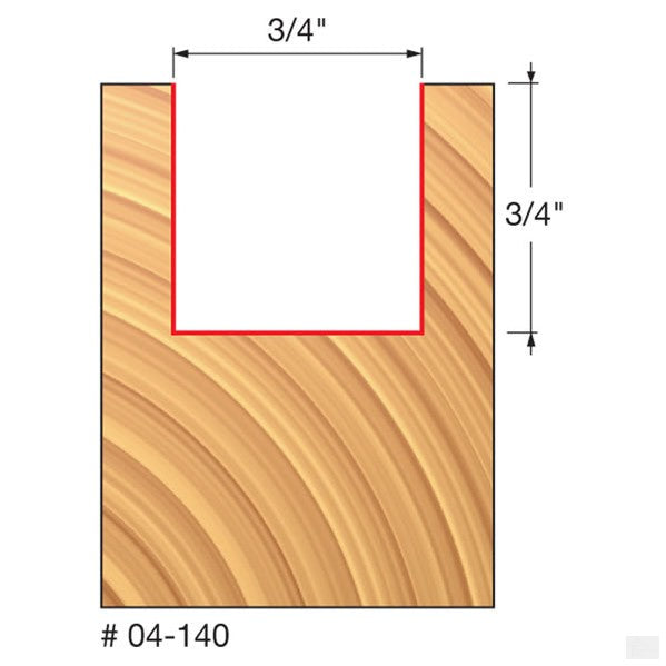 Freud - 3/4" (DIA.) DOUBLE FLUTE STRAIGHT BIT
