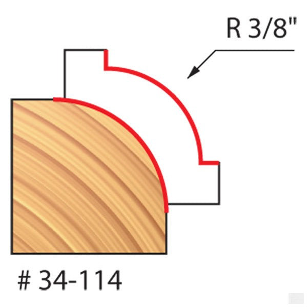 Freud - 3/8" RADIUS ROUNDING OVER BIT (QUADRA-CUT)
