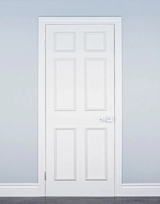 Select Primed 6 Panel Hollow Core Textured Interior Door (Slab Only)