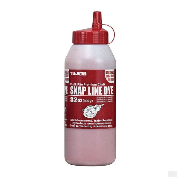 Tajima PLC3-DR900 Chalk-Rite Chalk Semi-Permanent Snap-Line Red 32oz